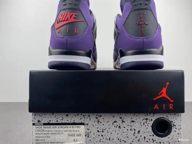 Rep TBK 4 Family) Jordan Retro Scott Travis 766296 Purple (Friends and LN4 0618